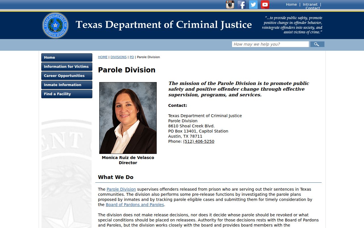 Jim Hogg County arrest history and Texas parole supervision page
