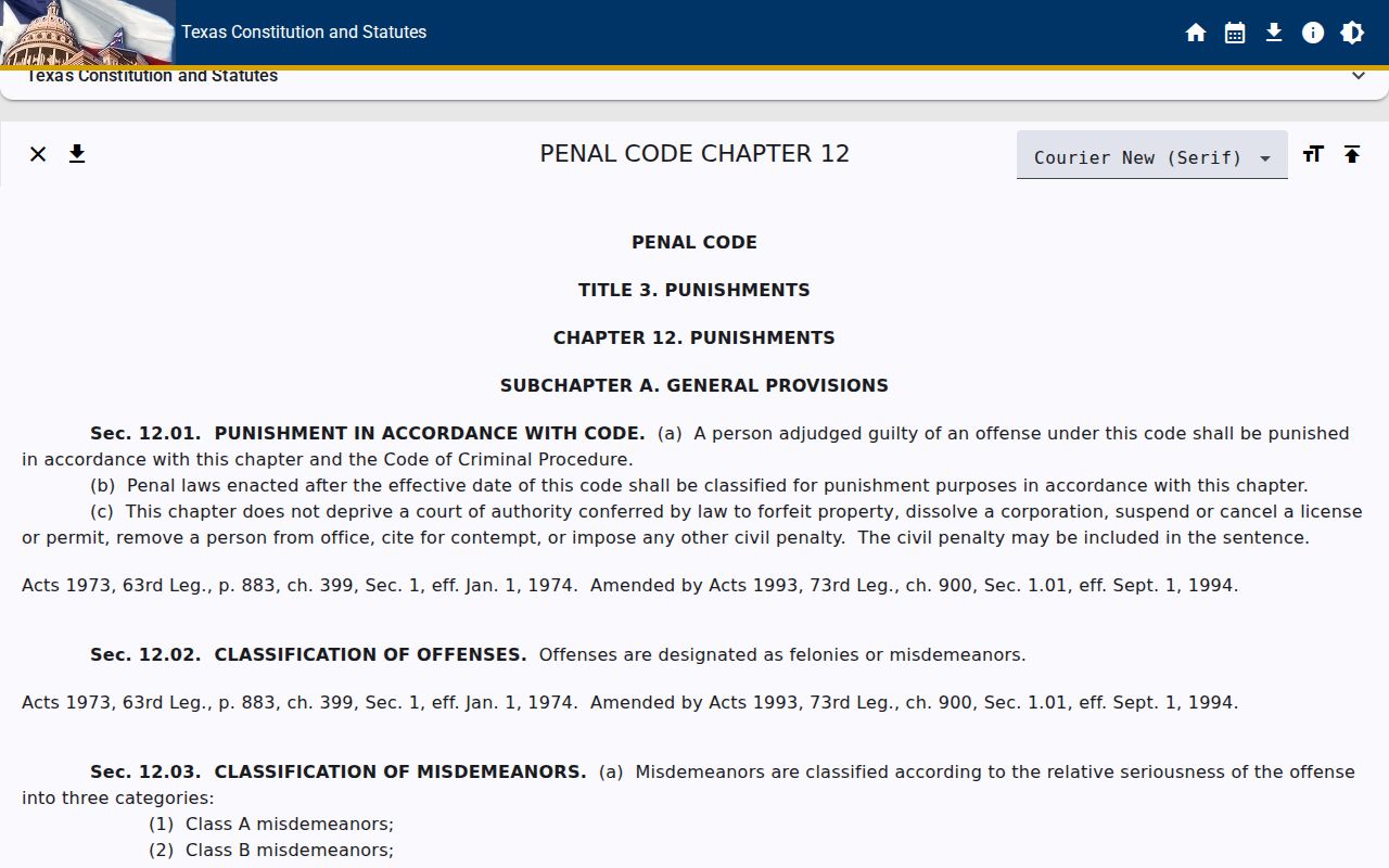 Jim Hogg County criminal court case punishment classifications in Texas law