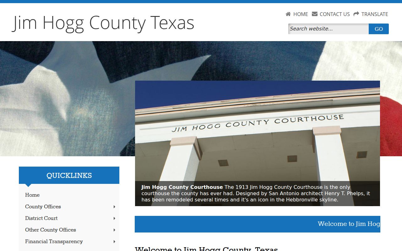 Jim Hogg County criminal records courthouse homepage