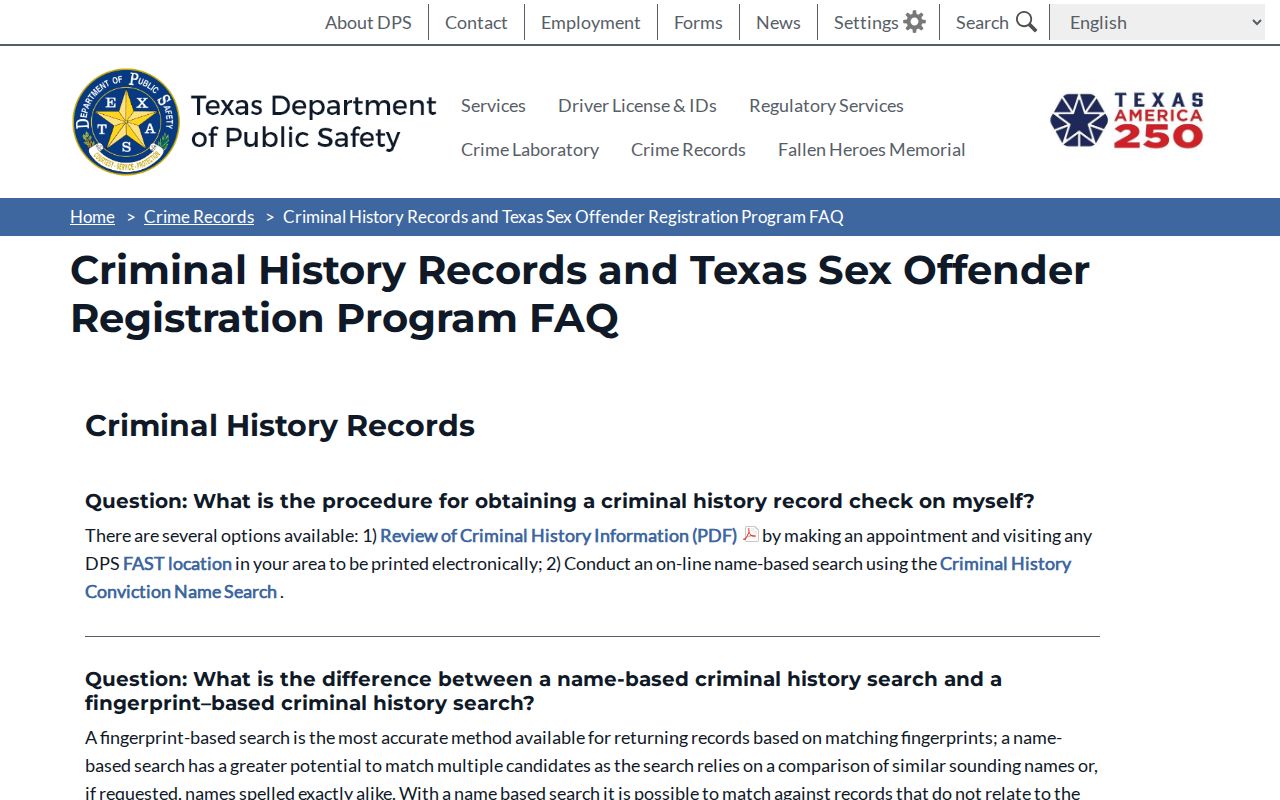 Jim Hogg County sex offender registration FAQ and Texas record fee comparison