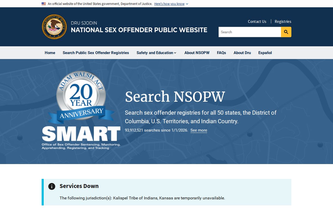 Jim Hogg County sex offender search through the national registry interface